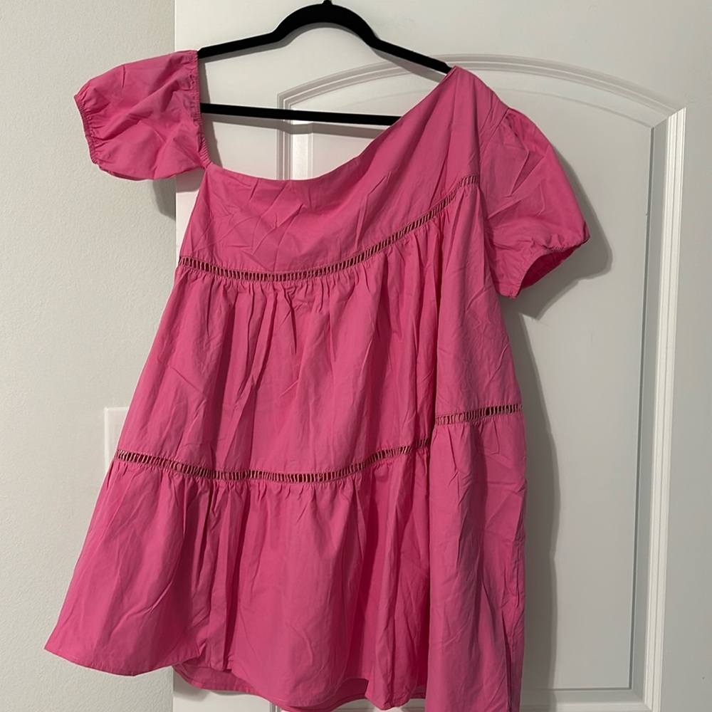 Pink Lily off the shoulder pink dress